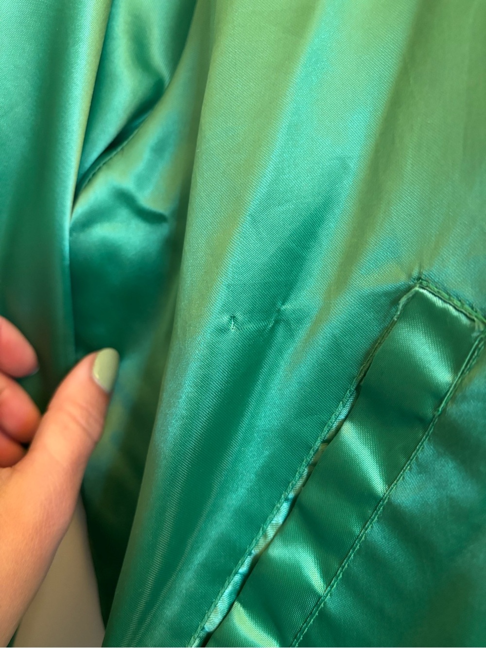 Retro County Fair & Rodeo Green Satin Jacket - Picture 4 of 4